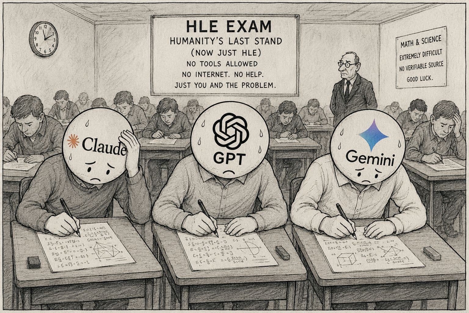 When the benchmark finally humbles the machines